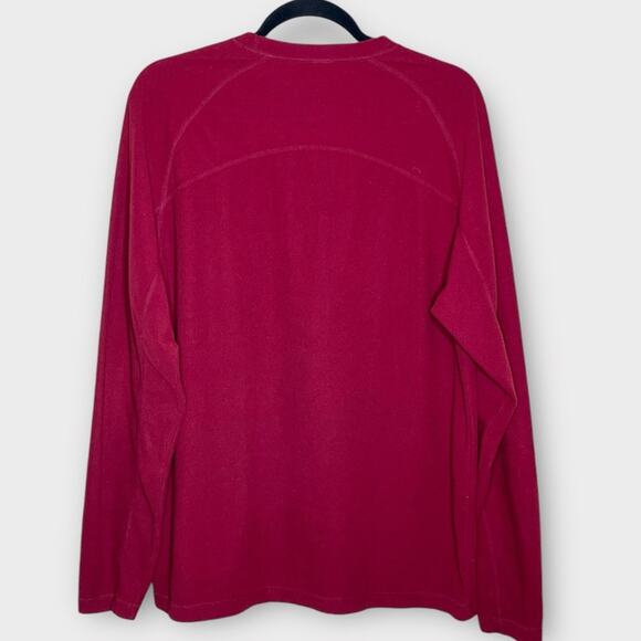 NIKE ACG brick red waffle texture soft fleece long sleeve shirt size large - Picture 2 of 6